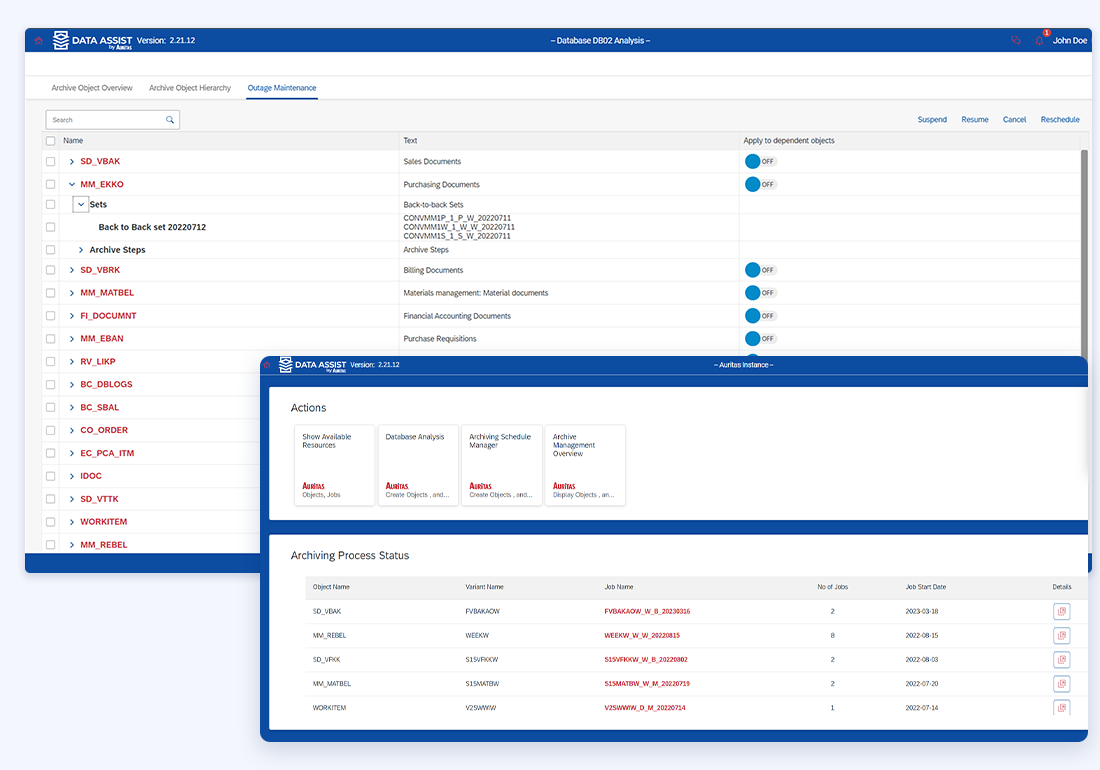 DATAB22 Data ASSIST: SAP Data Archiving Tool by Auritas