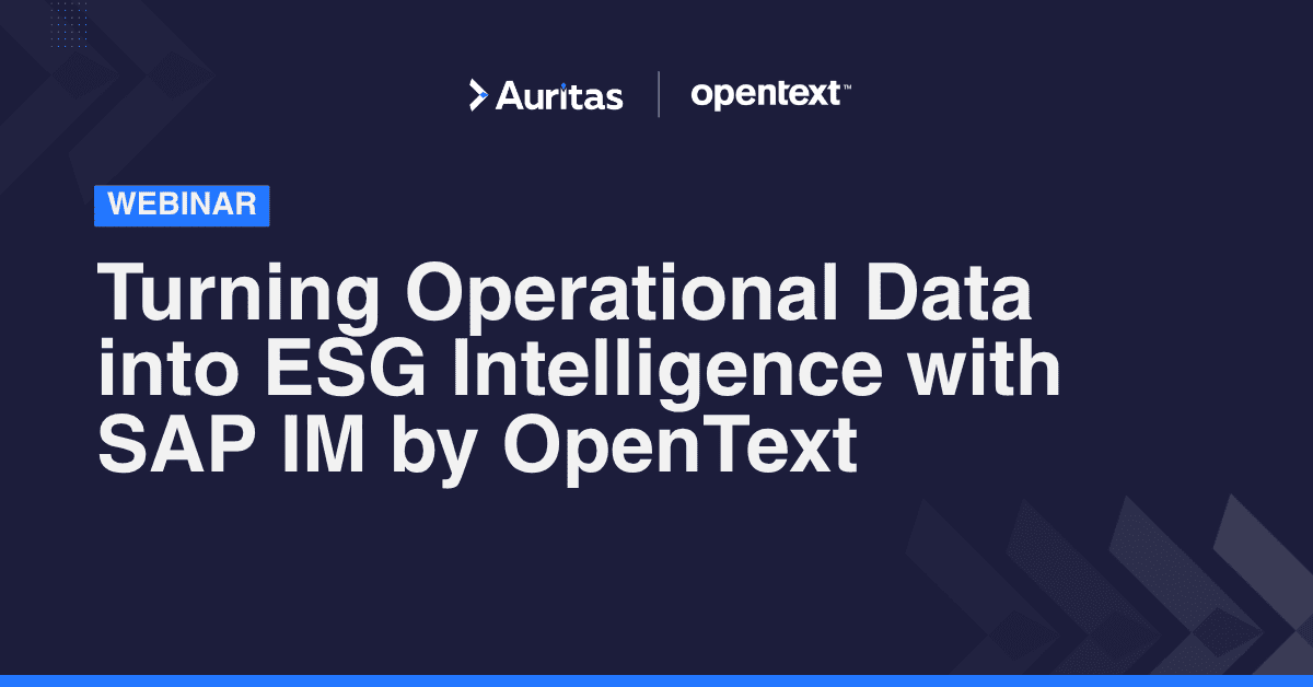 OT ESG Webinar 1 [Webinar Reply] Turning Operational Data into ESG Intelligence
