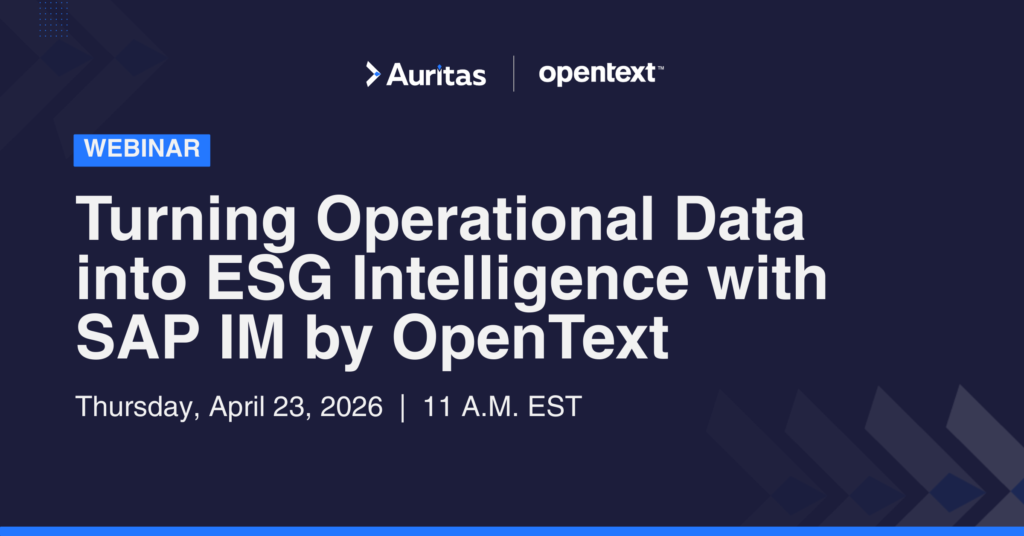 Turning Operational Data into ESG Intelligence in SAP