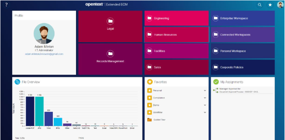 image OpenText™ Extended ECM Platform (xECM) Business Workspaces 